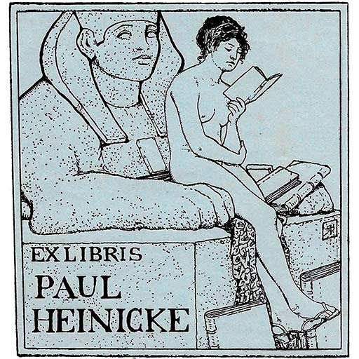 humorous sphinx bookplate