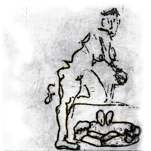 theoretical hermit crab absurd drawing